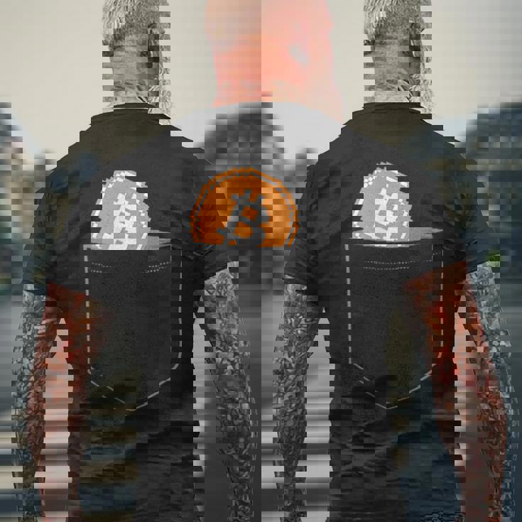 暗号、ビットコイン、イーサリアム、ブルラン。 メンズTシャツ バックプリント 高齢者への贈り物