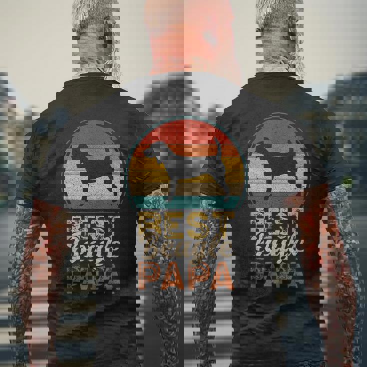 最高のビーグル・パパ、父の日 メンズTシャツ バックプリント 高齢者への贈り物