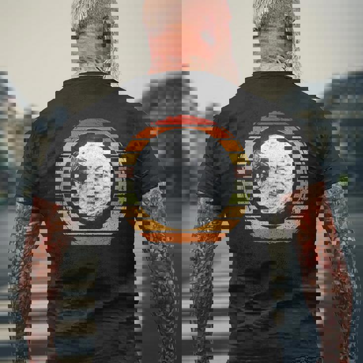 月世界旅行、古典映画、ル・ヴォヤージュ・ダン・ラルーン、月 メンズTシャツ バックプリント 高齢者への贈り物