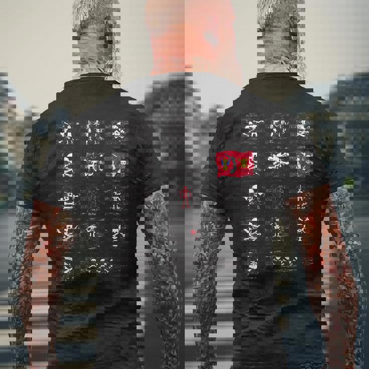 有名な海賊旗 メンズTシャツ バックプリント 高齢者への贈り物