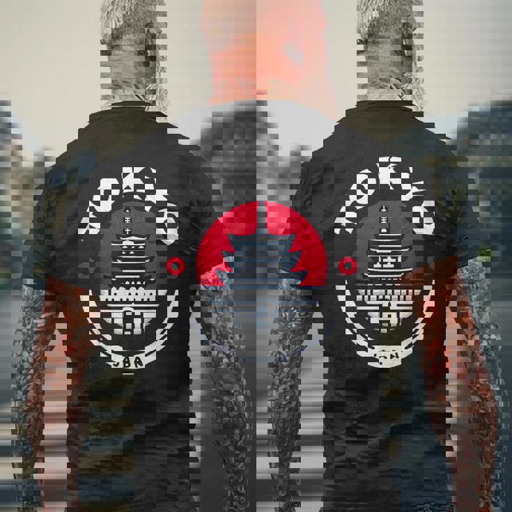 東京 日本 日本 浅草寺 お土産 アジア ビジター メンズTシャツ バックプリント 高齢者への贈り物