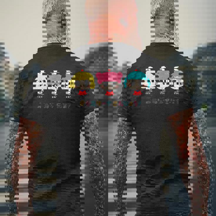 東京ハイジ「オクスリーナさんじょう！」 メンズTシャツ バックプリント 高齢者への贈り物