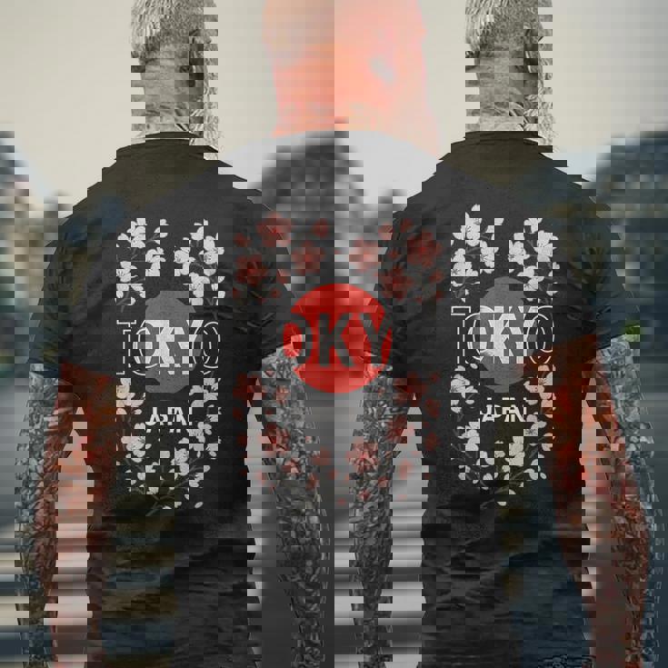 東京桜 日本 さくら メンズTシャツ バックプリント 高齢者への贈り物