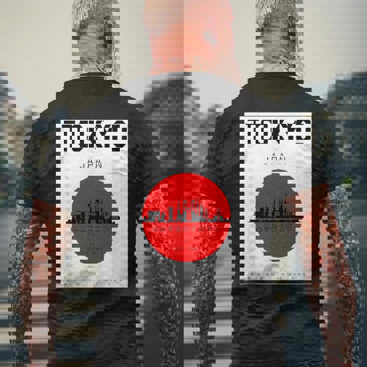 東京都 日本スタイル グラヒック 日本文化 メンズTシャツ バックプリント 高齢者への贈り物