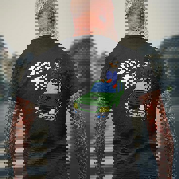 板金のようす 窓割れなし顔違い メンズTシャツ バックプリント 高齢者への贈り物