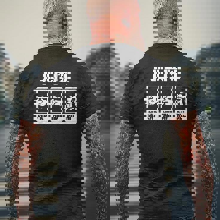 柔術 スラップバンプロール ブラジリアン柔術ギフト メンズTシャツ バックプリント 高齢者への贈り物