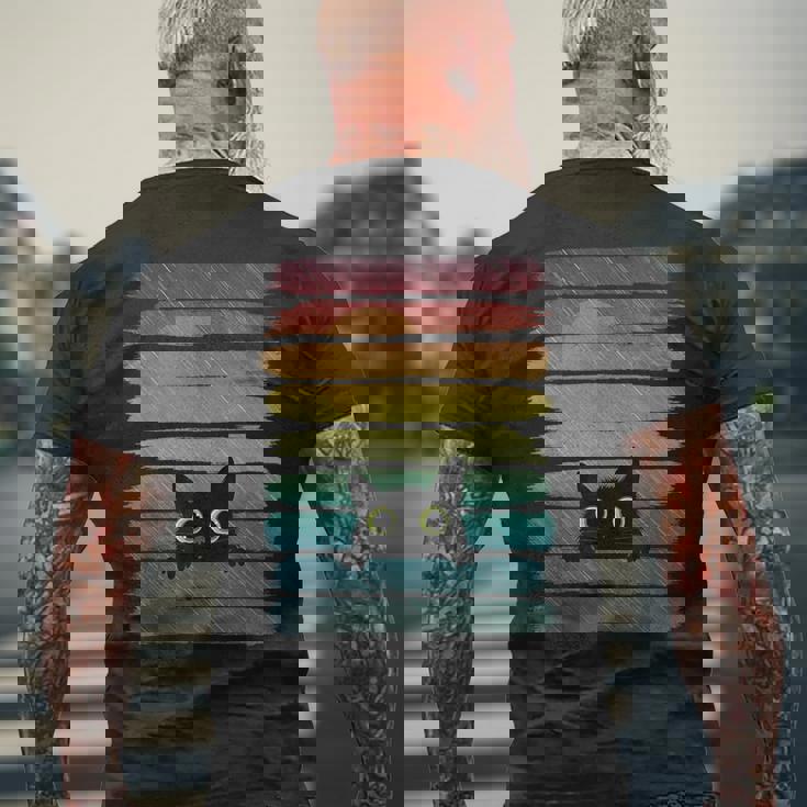 梅雨の好奇心 メンズTシャツ バックプリント 高齢者への贈り物