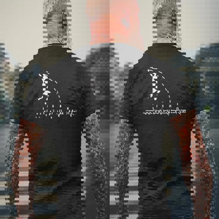 棒高跳び ハートビート スポーツ ガールズ メンズTシャツ バックプリント 高齢者への贈り物