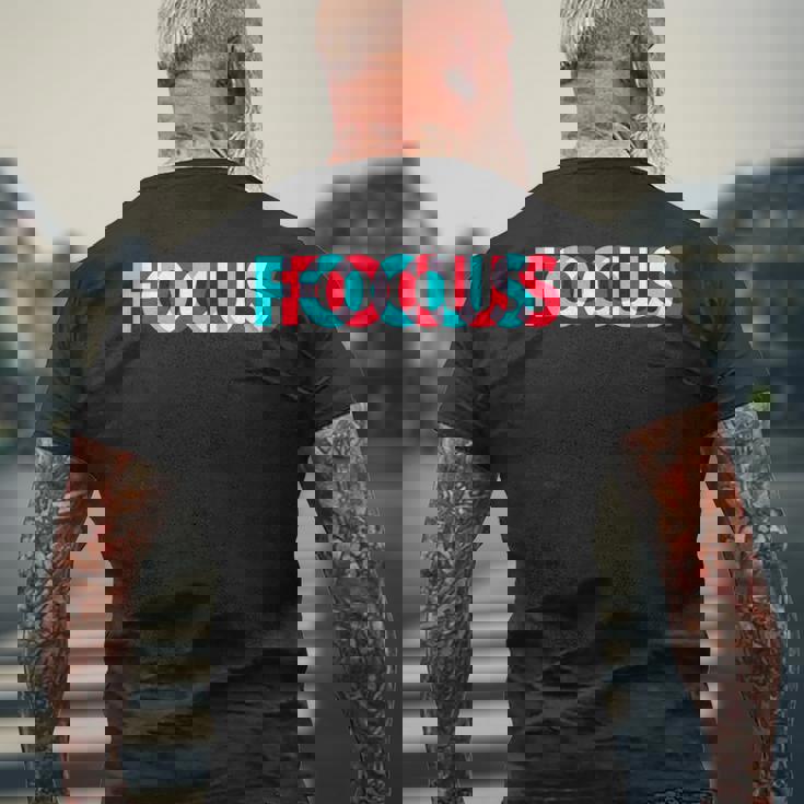 楽しいフォーカスデザイン 錯覚トリッピー メンズTシャツ バックプリント 高齢者への贈り物