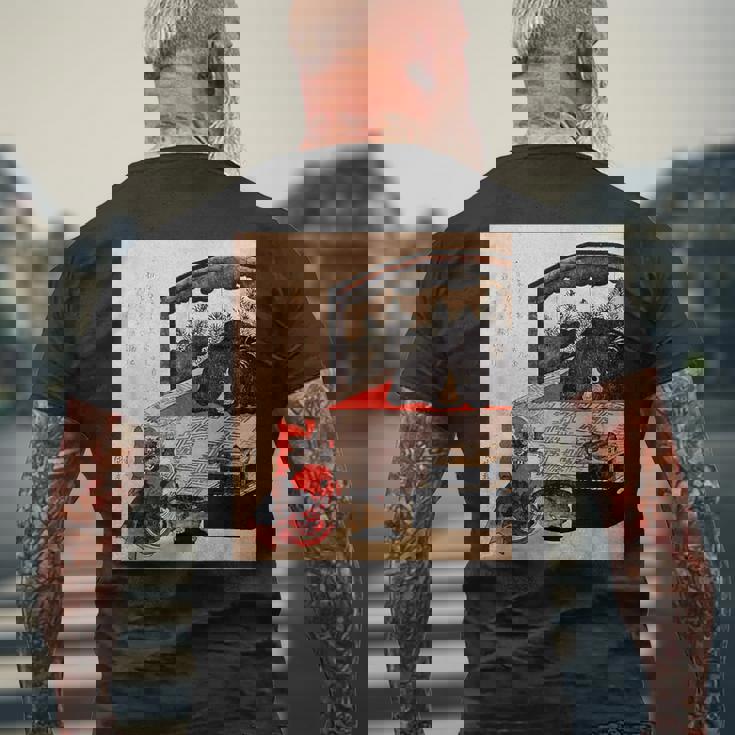 歌川国芳 訓練中の遊女 メンズTシャツ バックプリント 高齢者への贈り物