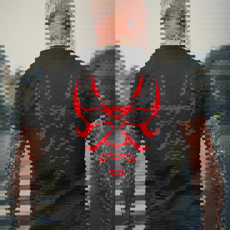 歌舞伎者 にらみ メンズTシャツ バックプリント 高齢者への贈り物