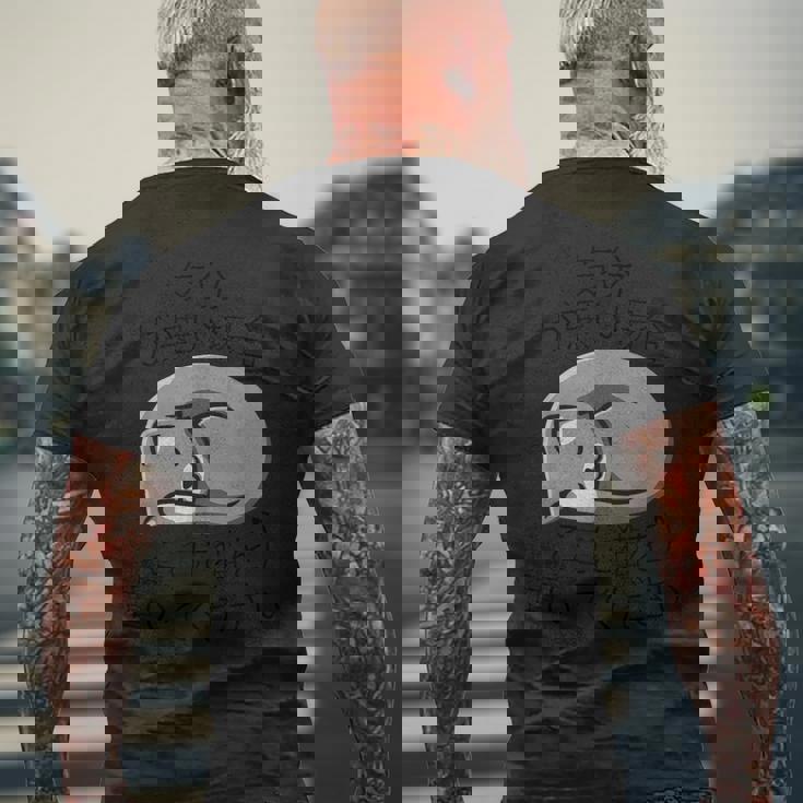 気分が悪い時ここに猫を置いてください 猫のデザイン メンズTシャツ バックプリント 高齢者への贈り物