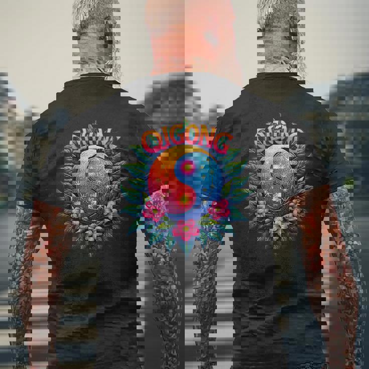 気功 メンズTシャツ バックプリント 高齢者への贈り物