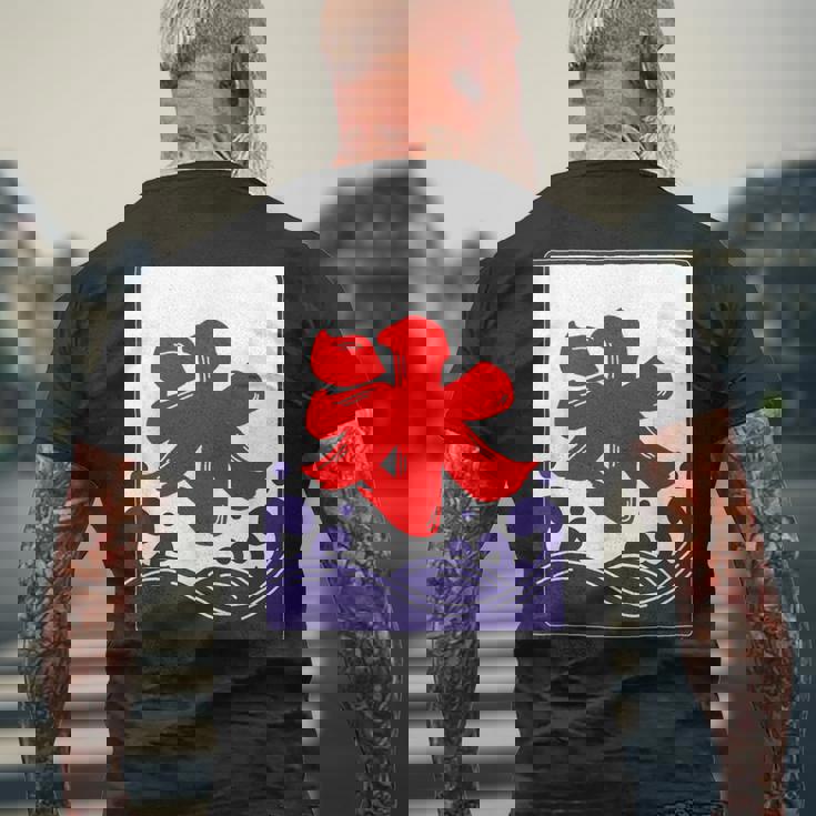 氷 のれん 夏（氷屋 かき氷）お祭り 夜店 漢字 文字 昭和レトロ 和柄 かわいい イラスト メンズTシャツ バックプリント 高齢者への贈り物