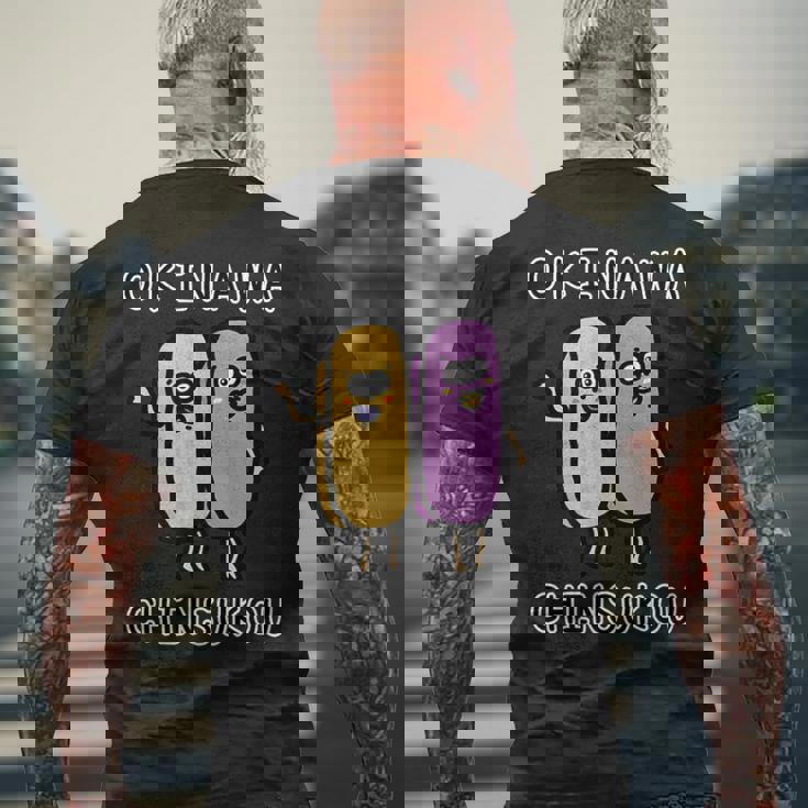 沖縄ちんすこうさん メンズTシャツ バックプリント 高齢者への贈り物