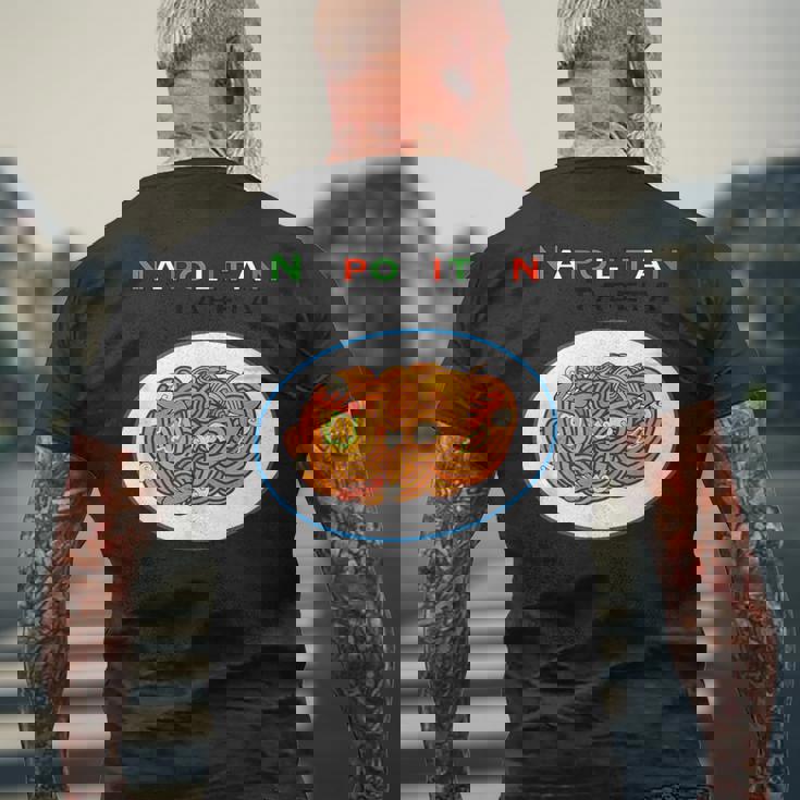 洋食屋さん ナポリタン スパゲッティ パスタ ナポリタン食べたい オリジナルデザイン イラスト おもしろ メンズTシャツ バックプリント 高齢者への贈り物