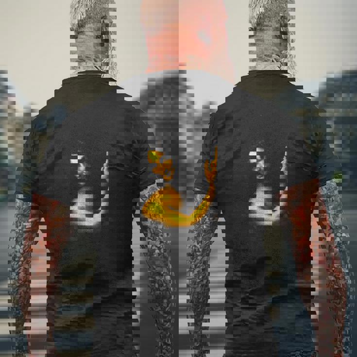 洗礼者ヨハネ1516ダ・ヴィンチ美術画ルネサンス メンズTシャツ バックプリント 高齢者への贈り物