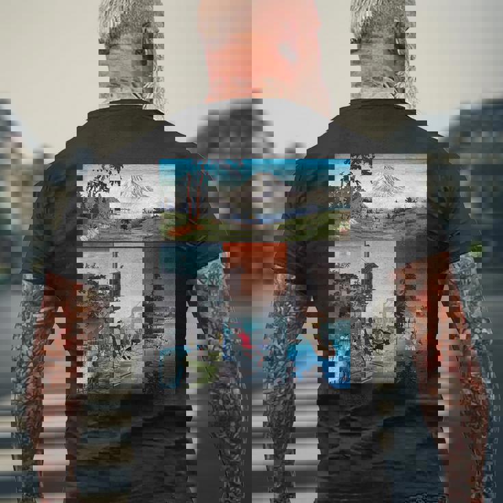 浮世絵 富士山 日本画 版画 名作 アート 絵画 メンズ レディース 面白い 服 美術 おもしろ メンズTシャツ バックプリント 高齢者への贈り物