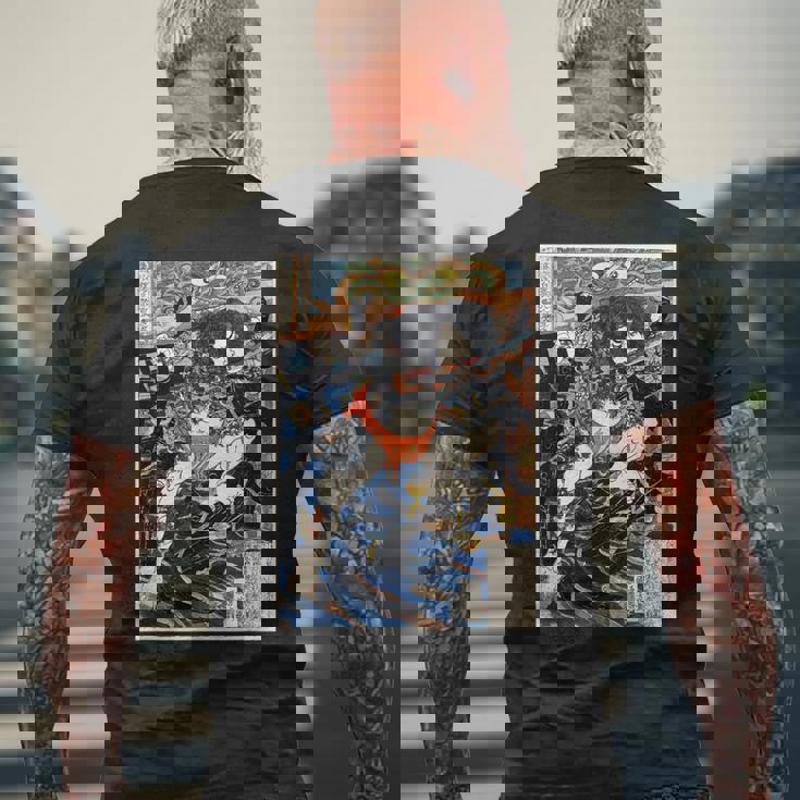 浮世絵 面白tシャツ 日本画 歌川国芳 名作 アート 絵画 メンズ レディース 面白い 服 美術 おもしろ メンズTシャツ バックプリント 高齢者への贈り物