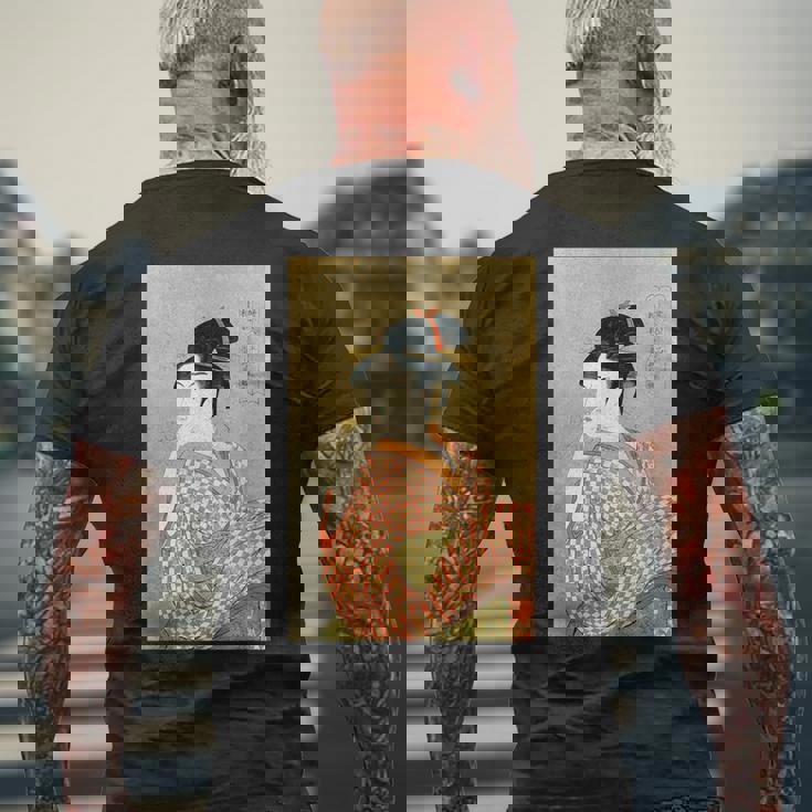 浮世絵デザイン『喜多川歌麿』アート 美術 日本画 グッズ メンズTシャツ バックプリント 高齢者への贈り物