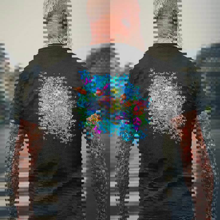 海シリーズ 鮮やかな海亀 メンズTシャツ バックプリント 高齢者への贈り物