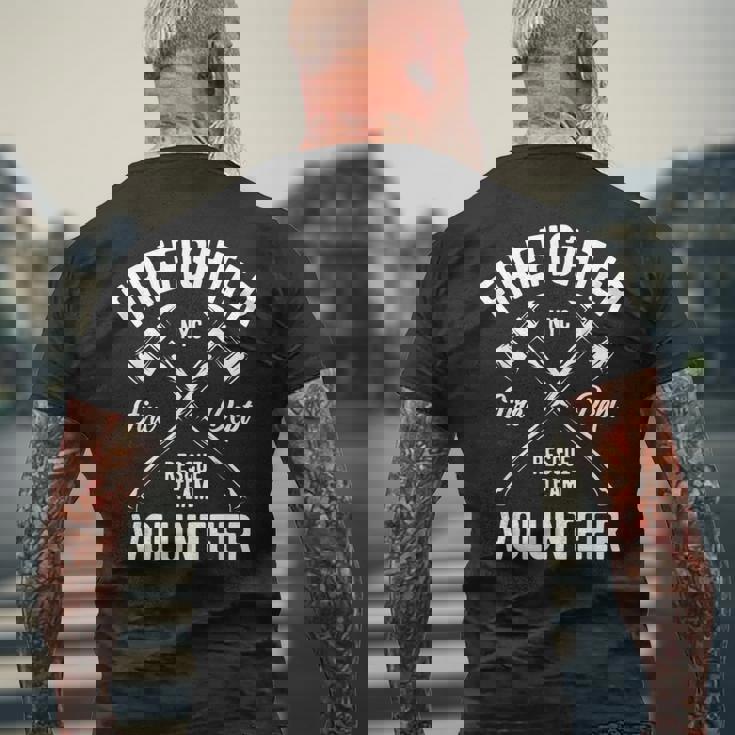 消防士 ボランティア レスキュースクワッド ニューヨーク メンズTシャツ バックプリント 高齢者への贈り物