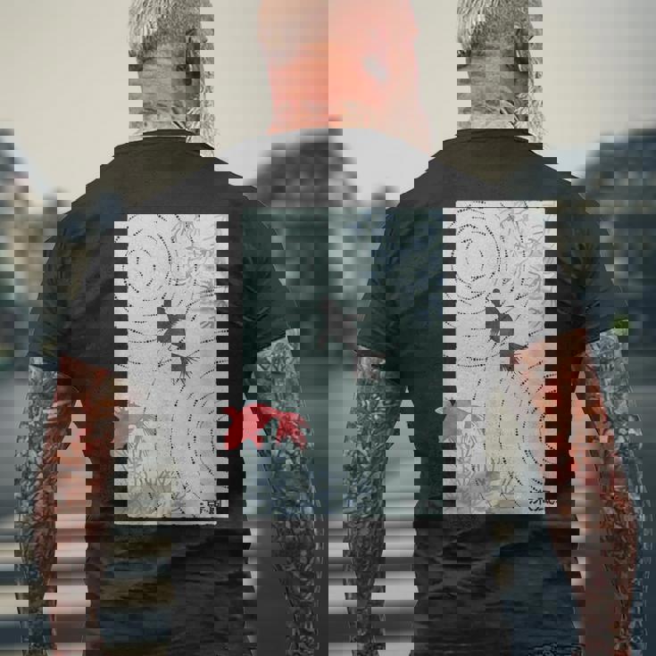 涼風2－いつかの雨上がり－ 金魚 波紋 夏 風 納涼 シック 和風 和柄 シンプル レトロ メンズ レディース キッズ メンズTシャツ バックプリント 高齢者への贈り物