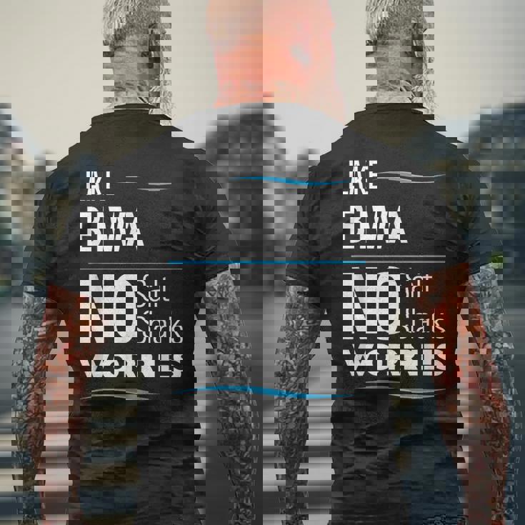 湖 ビワ ファニー メンズTシャツ バックプリント 高齢者への贈り物