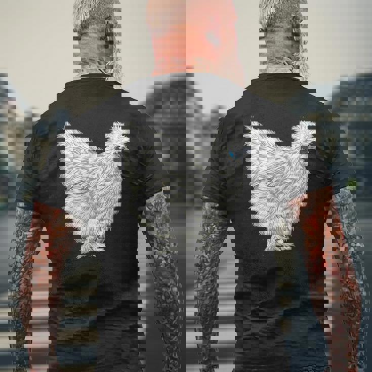 烏骨鶏 メンズTシャツ バックプリント 高齢者への贈り物