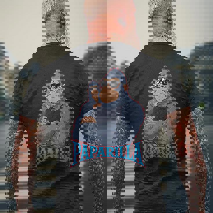 父ゴリラ 父娘ゴリラ メンズTシャツ バックプリント 高齢者への贈り物