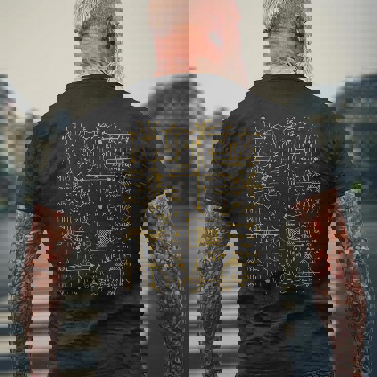 物理学 数学 物理学者 数学 関数グラフ メンズTシャツ バックプリント 高齢者への贈り物