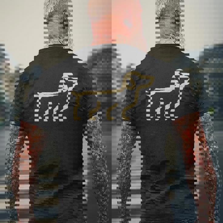 犬 リトルダックスフンド メンズTシャツ バックプリント 高齢者への贈り物