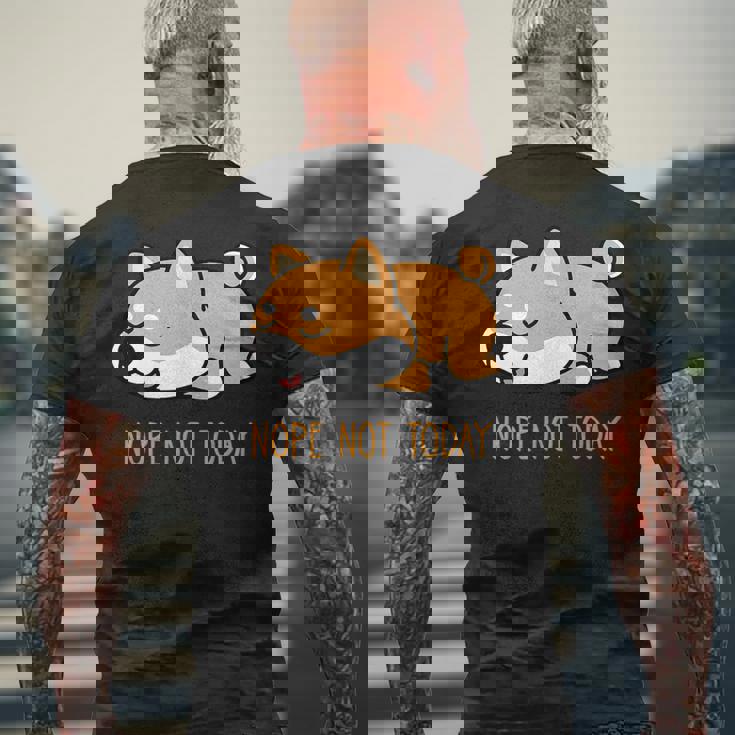 犬 おもしろ 明日から本気出すから 可愛い 柴犬 シバイヌ 豆柴 マメシバ 小豆柴 メンズTシャツ バックプリント 高齢者への贈り物