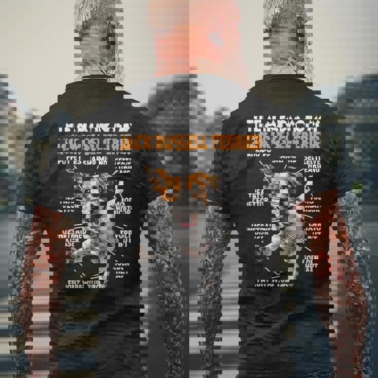 犬の飼い主のための面白いジャック ラッセル テリア ガッシメンズTシャツ バックプリント 高齢者への贈り物