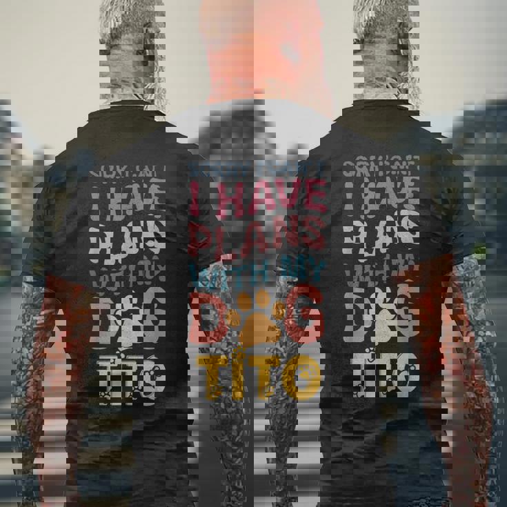 犬名 Tito パーソナライズギフト ビジーウィズ マイドッグ Tito メンズTシャツ バックプリント 高齢者への贈り物