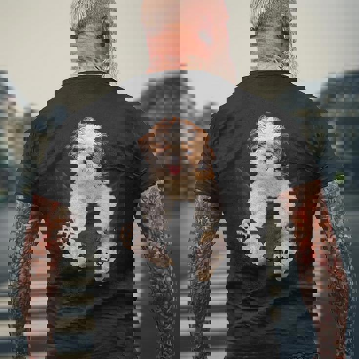 犬好き ギフト シーズー バッグ入り メンズTシャツ バックプリント 高齢者への贈り物