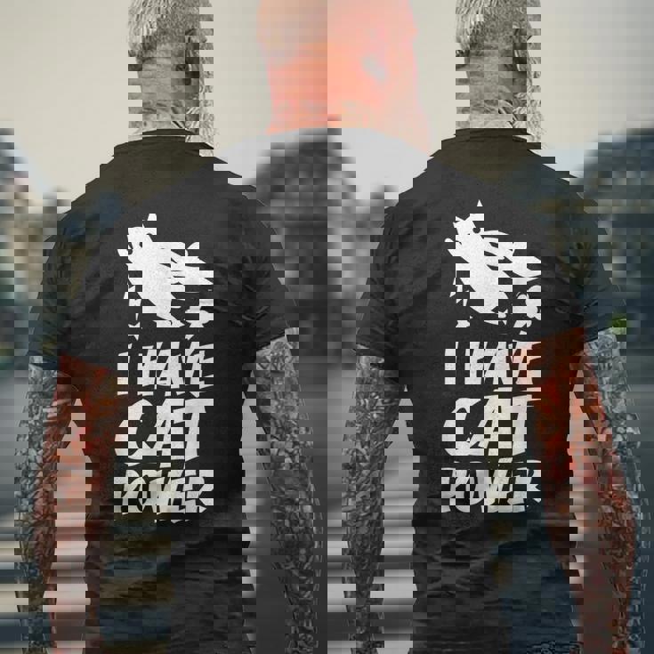 猫 365 I Have Cat Power メンズTシャツ バックプリント 高齢者への贈り物