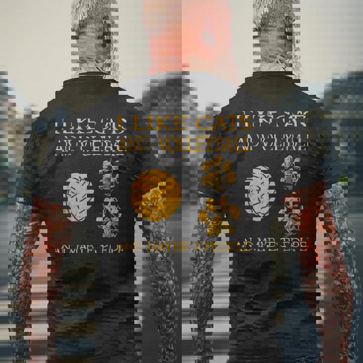 猫やバレーボールが好きで、3人もいるかもしれません。 メンズTシャツ バックプリント 高齢者への贈り物