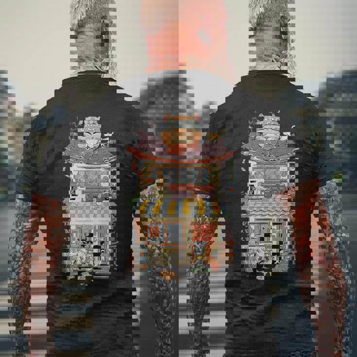 猫カフェ メンズTシャツ バックプリント 高齢者への贈り物