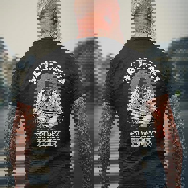 獣柔術、Bjjグラップリング総合格闘技ゴリラのようなトレーニング。 メンズTシャツ バックプリント 高齢者への贈り物