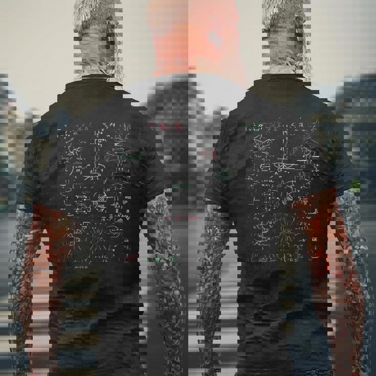 理学教師 科学 大学 学校 オタクへのギフト メンズTシャツ バックプリント 高齢者への贈り物