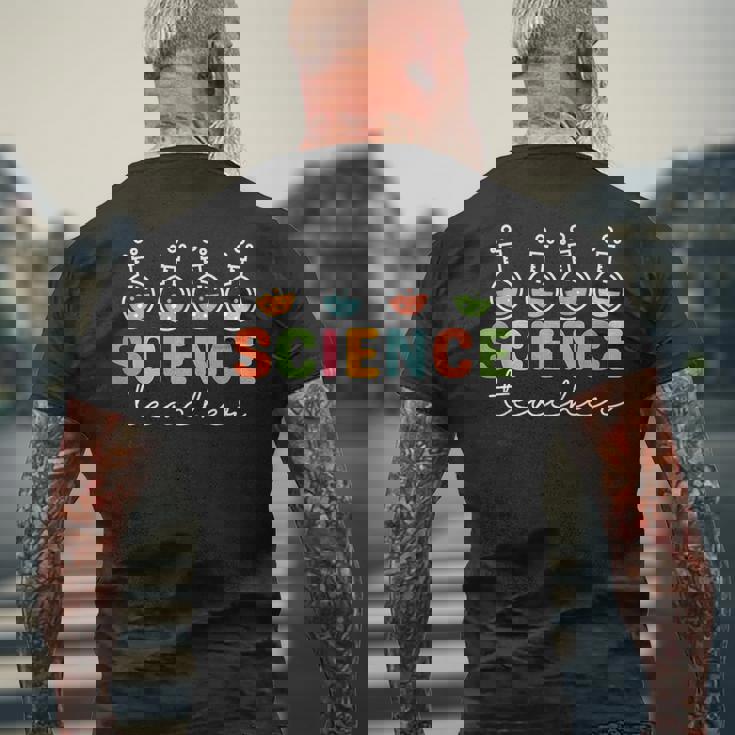 理科 先生 おもしろい 科学者 実験室 化学 先生 メンズTシャツ バックプリント 高齢者への贈り物