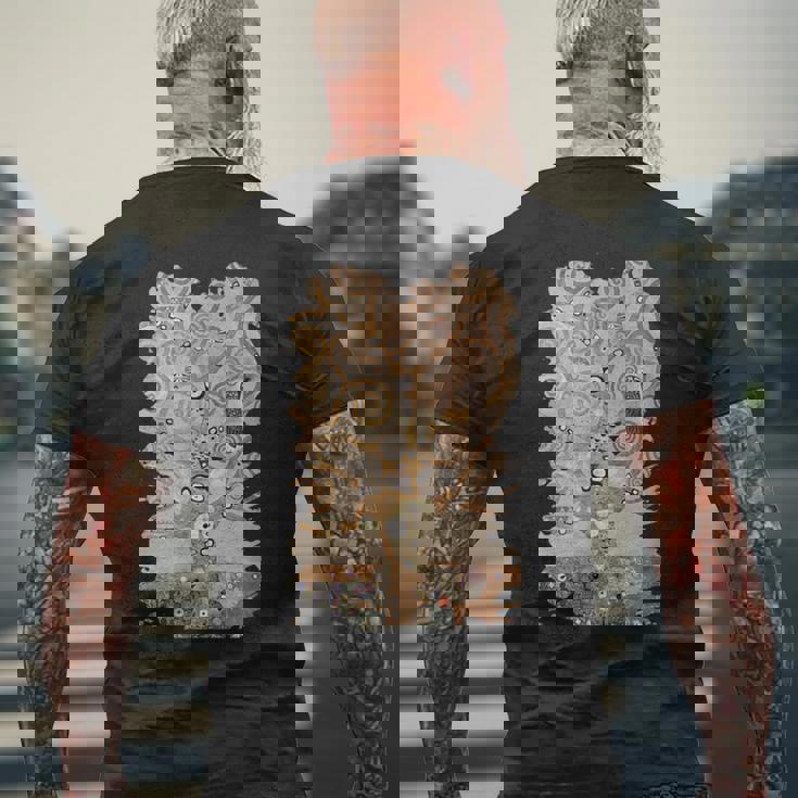 生命の木 グスタフ・クリムト メンズTシャツ バックプリント 高齢者への贈り物