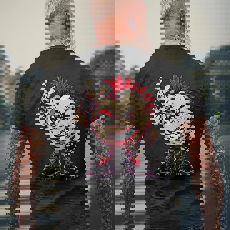 生意気なパンクロックロッカー イロとブーツ付き 面白いパンク メンズTシャツ バックプリント 高齢者への贈り物