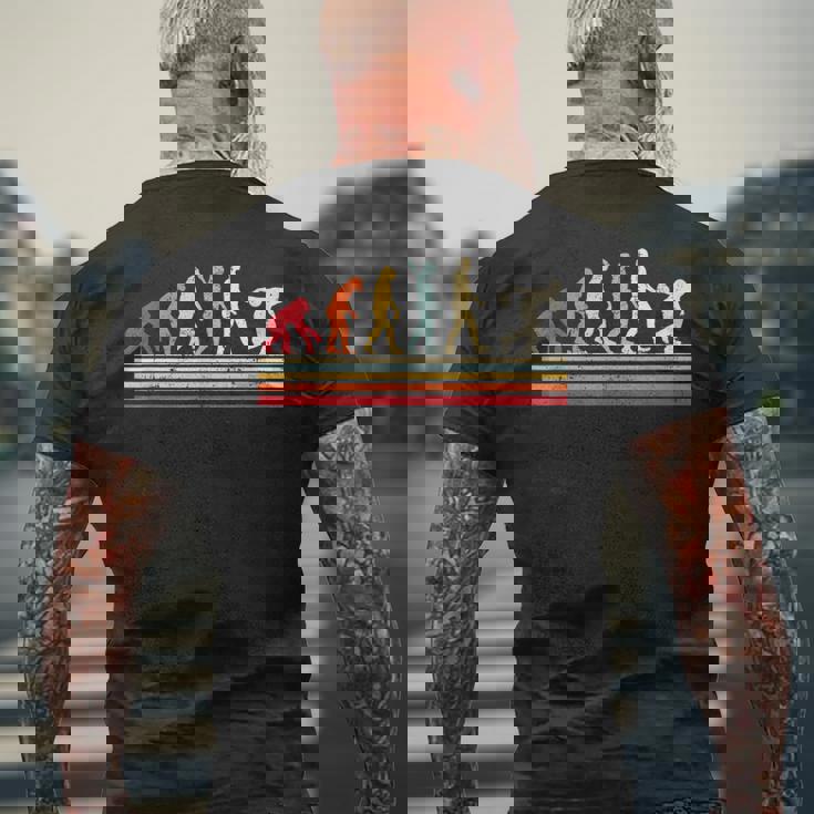 男のtシャツビンテージレトロの面白いボウリングの進化 メンズTシャツ バックプリント 高齢者への贈り物