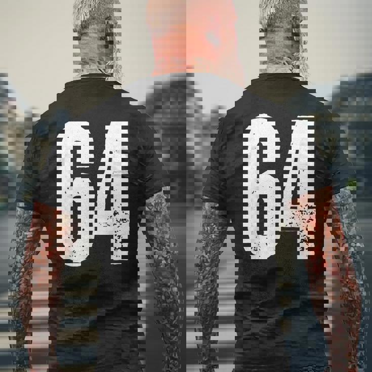 番号 64 メンズTシャツ バックプリント 高齢者への贈り物