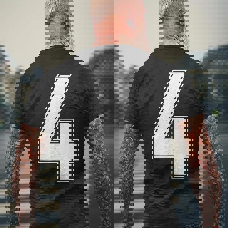 番号4 Fourports アスレチック チーム ジャージー バーシティ ユニフォーム メンズTシャツ バックプリント 高齢者への贈り物