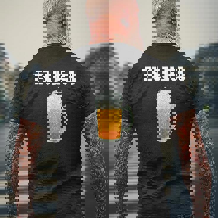 痛風 ビール 自虐 デブ ウケる ギフト ロゴ 面白 ジョーク おもしろ ネタ オリジナル メンズTシャツ バックプリント 高齢者への贈り物