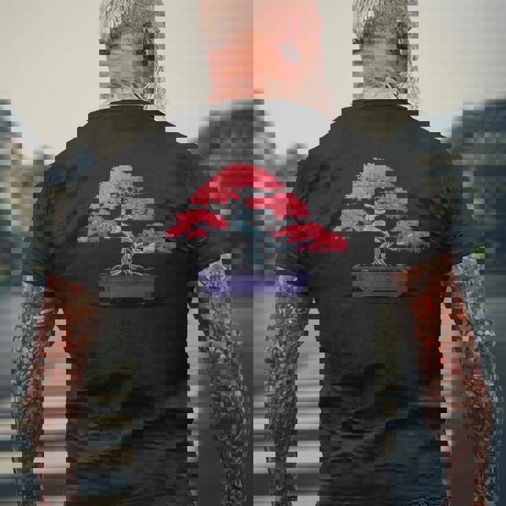 盆栽 木 メンズTシャツ バックプリント 高齢者への贈り物