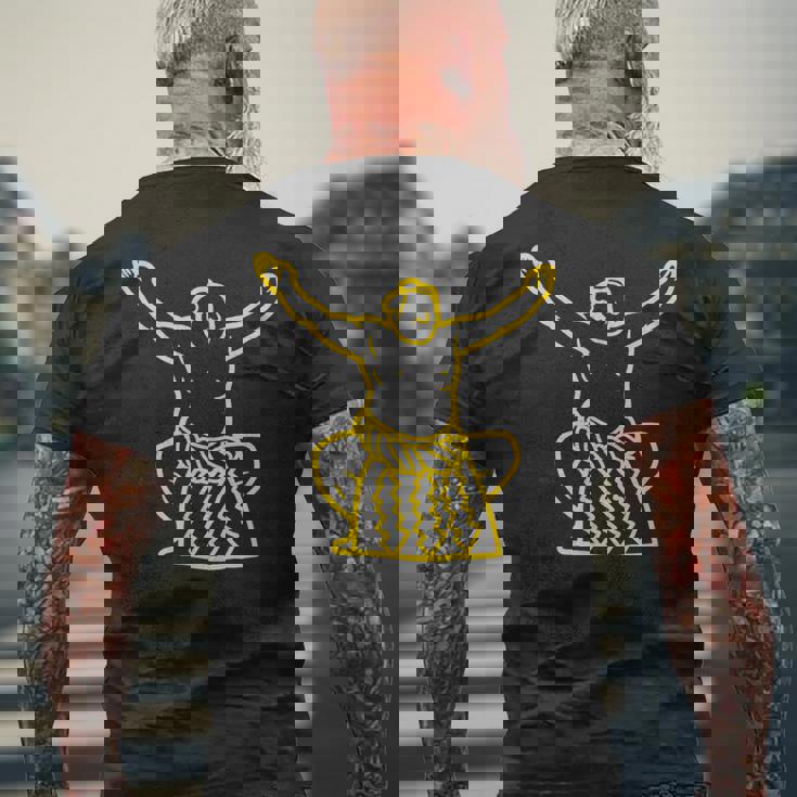 相撲の勝利 メンズTシャツ バックプリント 高齢者への贈り物